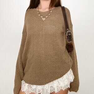 Brown vintage knitted sweater